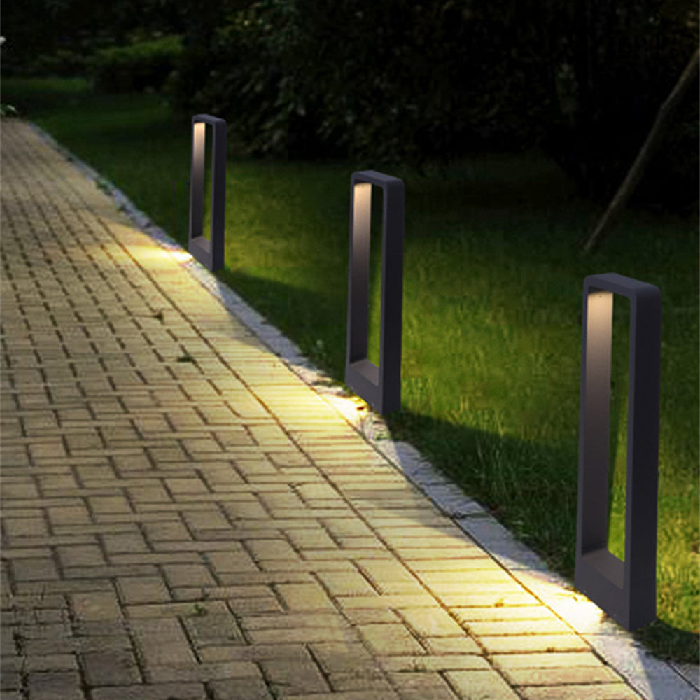 Ray Modern Metal Hollow Rectangle Outdoor Path Light