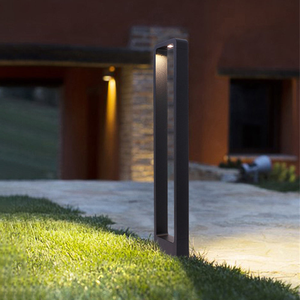 Ray Modern Metal Hollow Rectangle Outdoor Path Light