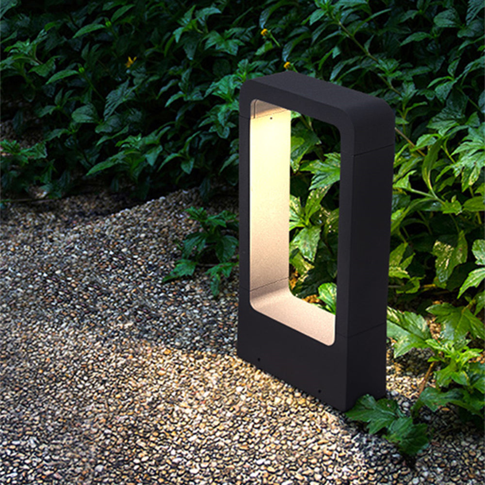 Ray Modern Metal Hollow Rectangle Outdoor Path Light