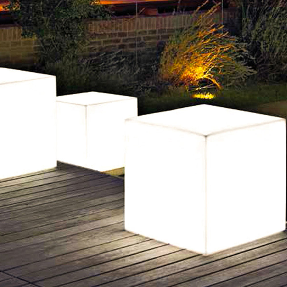 Ray Minimalist Square Acrylic Outdoor Ground Lamp - Letslighting
