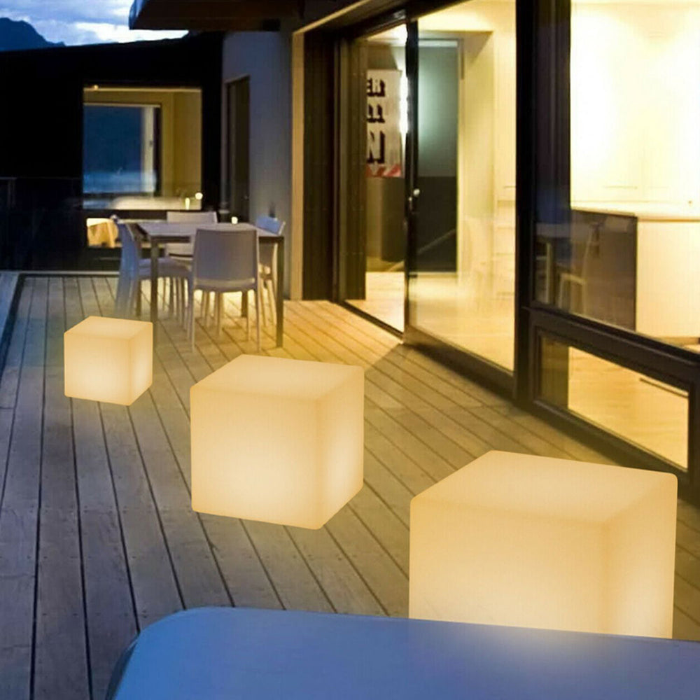 Ray Minimalist Square Acrylic Outdoor Ground Lamp - Letslighting