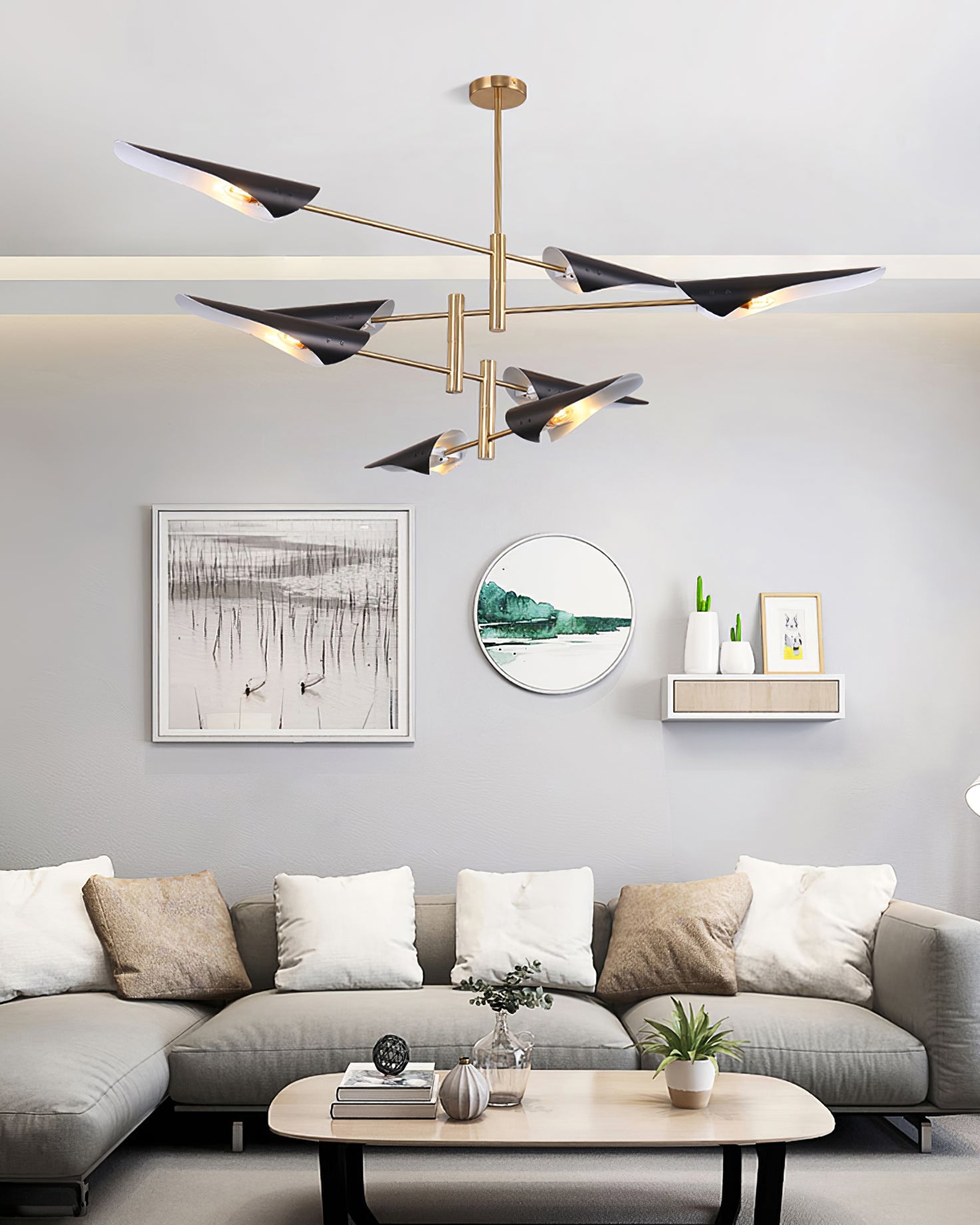 Chandelier Adjustable Aero Shape Modern Living Room - Letslighting