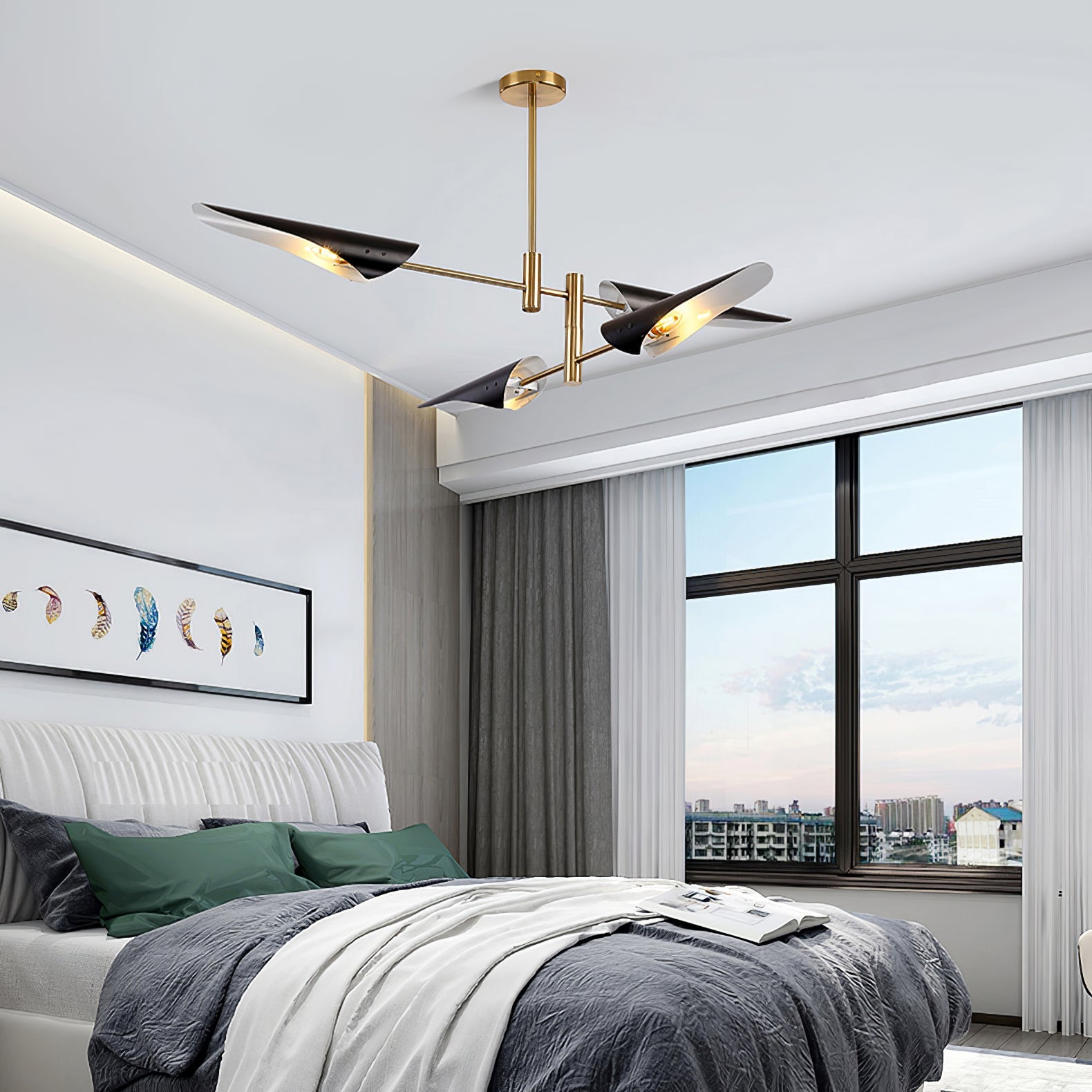 Chandelier Adjustable Aero Shape Modern Living Room - Letslighting