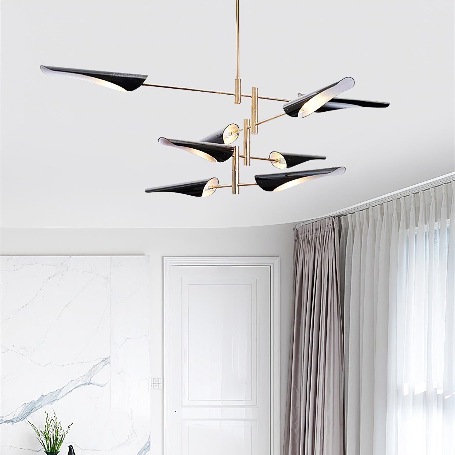 Chandelier Adjustable Aero Shape Modern Living Room - Letslighting