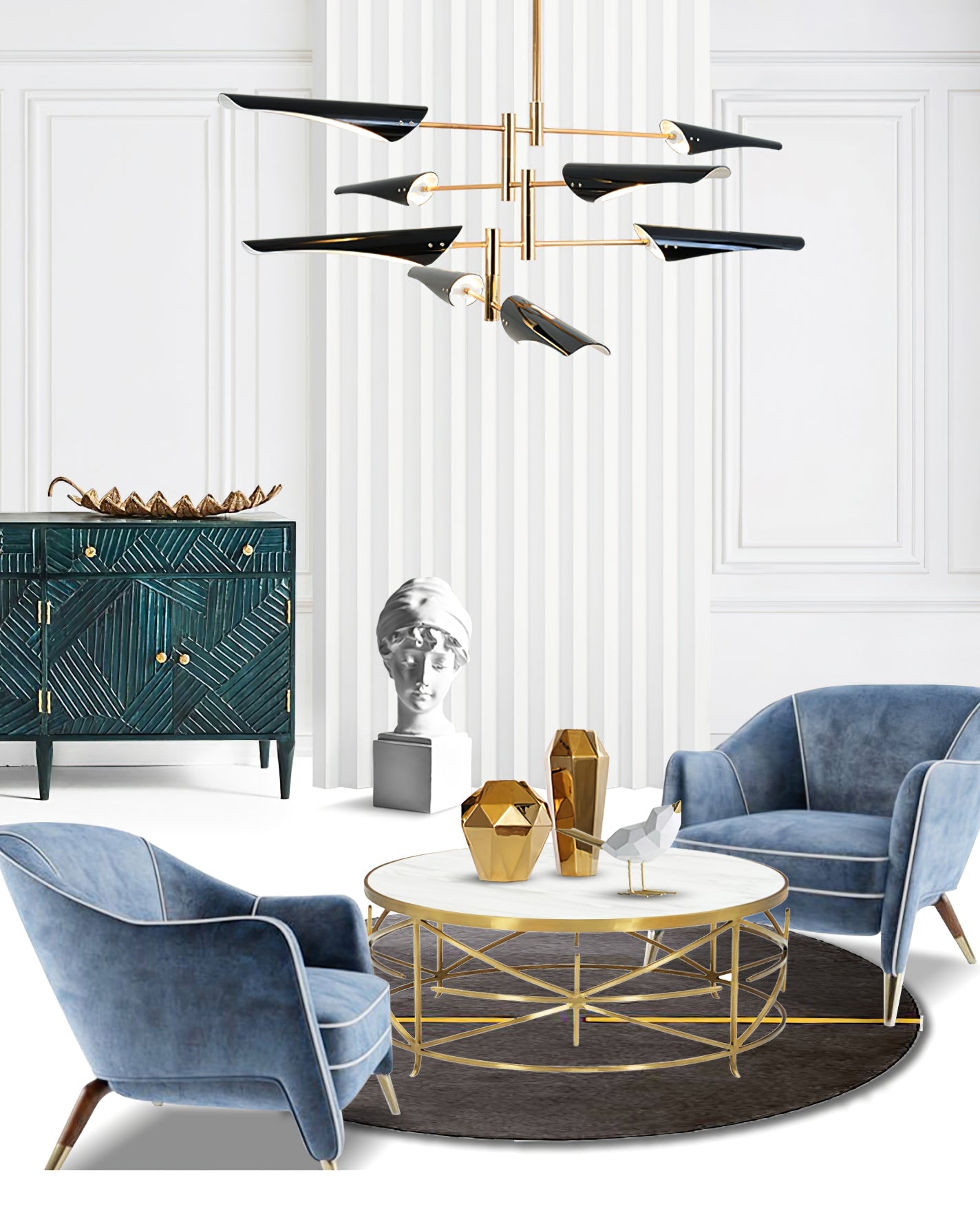 Chandelier Adjustable Aero Shape Modern Living Room - Letslighting