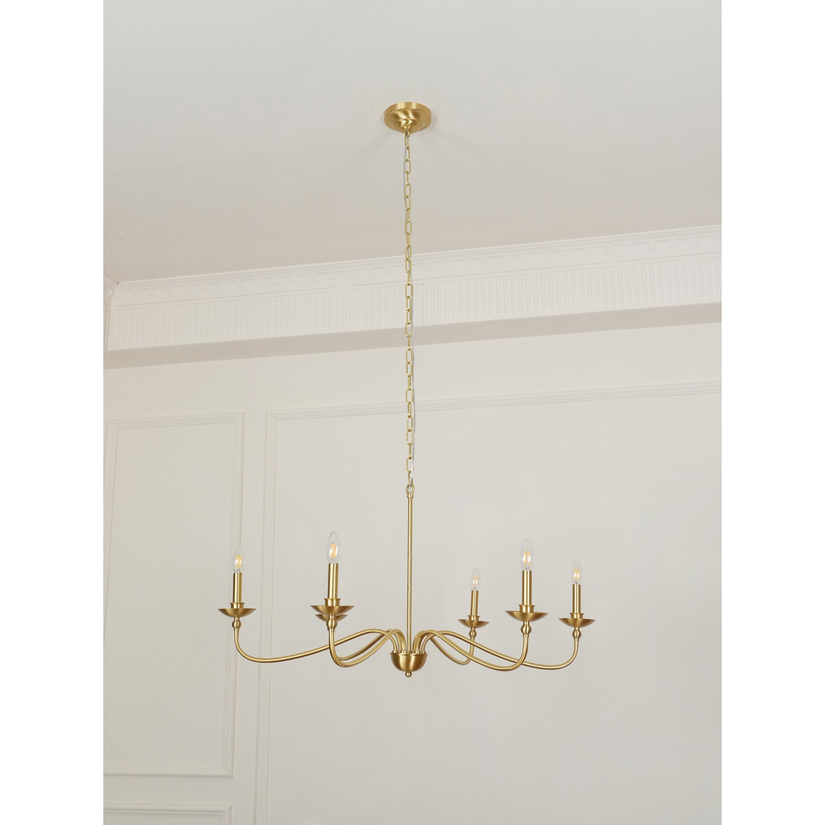 Alshaarae Vintage Industrial Brass Chandelier - Letslighting