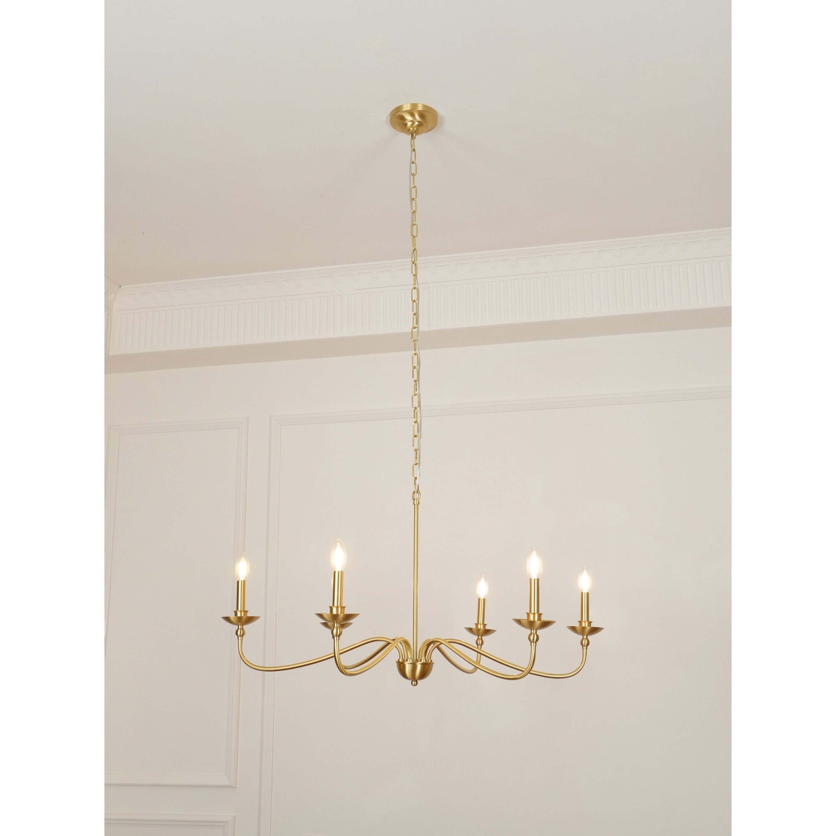 Alshaarae Vintage Industrial Brass Chandelier - Letslighting