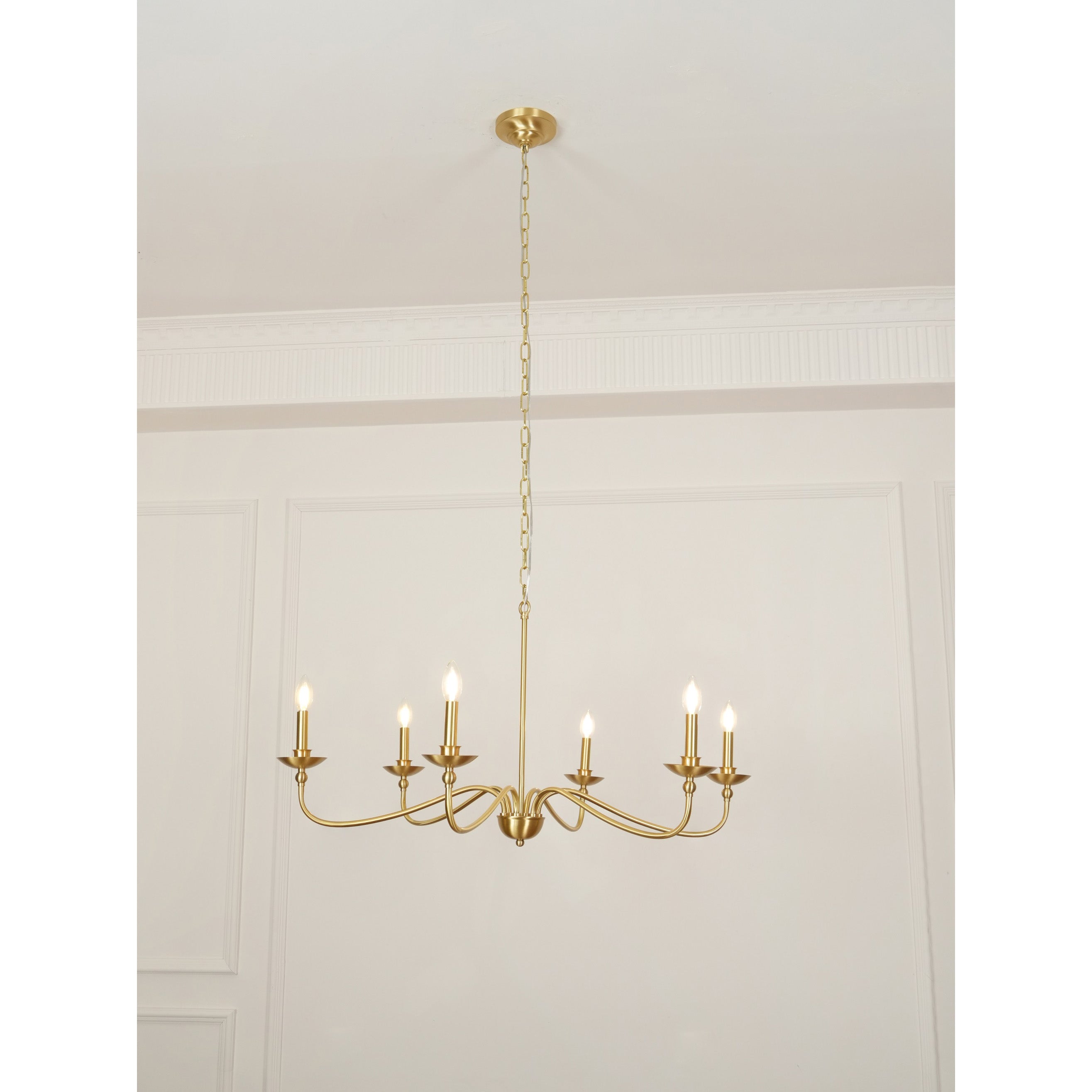 Alshaarae Vintage Industrial Brass Chandelier - Letslighting