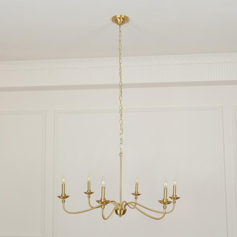 Alshaarae Vintage Industrial Brass Chandelier - Letslighting