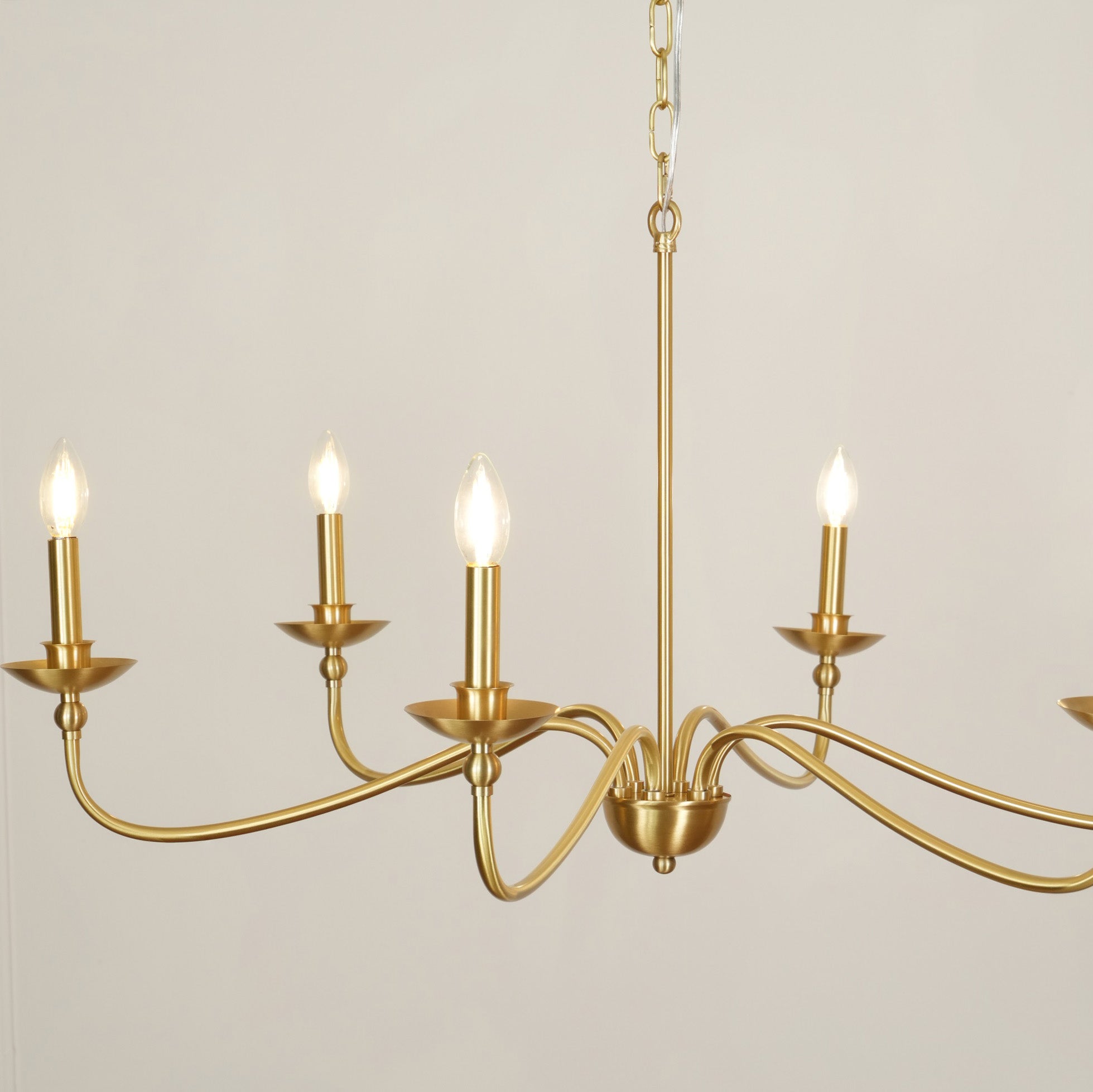 Alshaarae Vintage Industrial Brass Chandelier - Letslighting