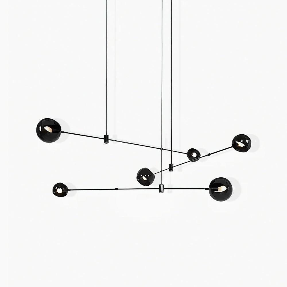 Lustra Chandelier Black Glass Acaba Elegant - Letslighting