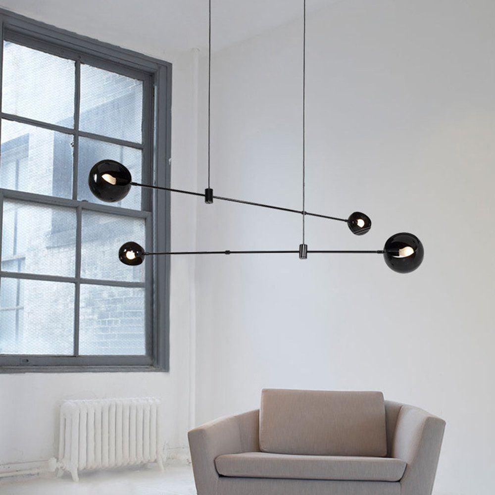 Lustra Chandelier Black Glass Acaba Elegant - Letslighting