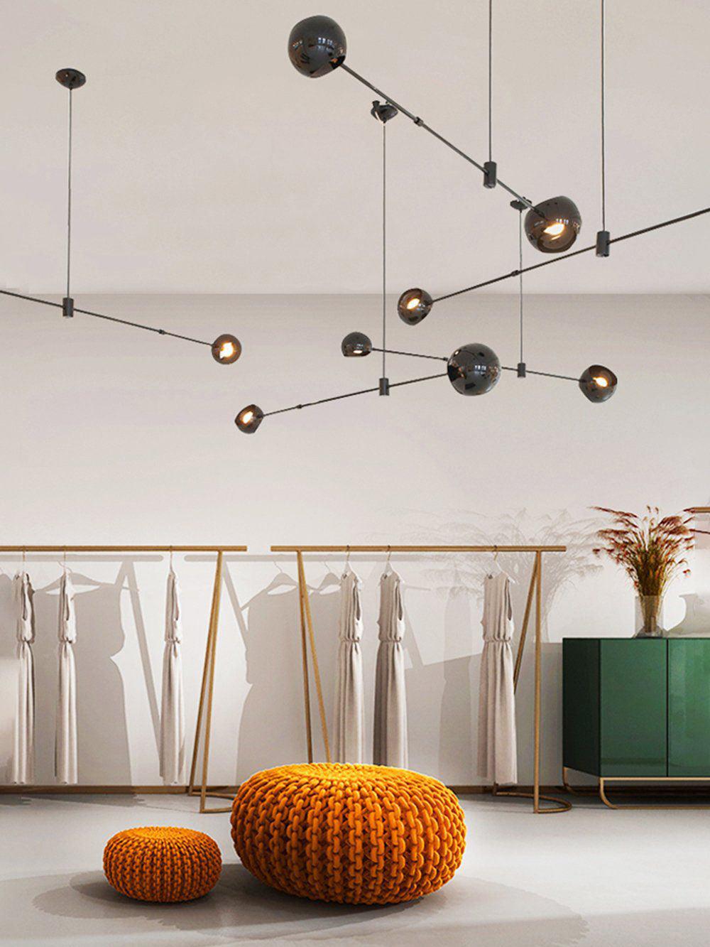 Lustra Chandelier Black Glass Acaba Elegant - Letslighting