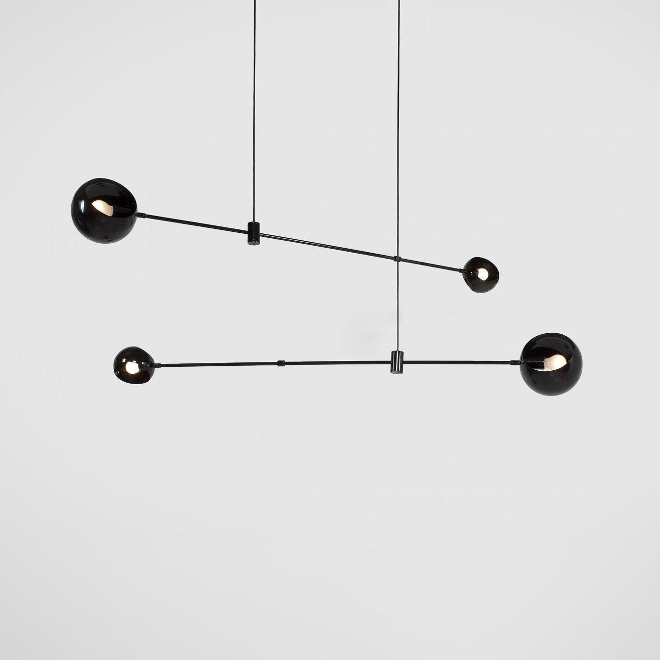 Lustra Chandelier Black Glass Acaba Elegant - Letslighting