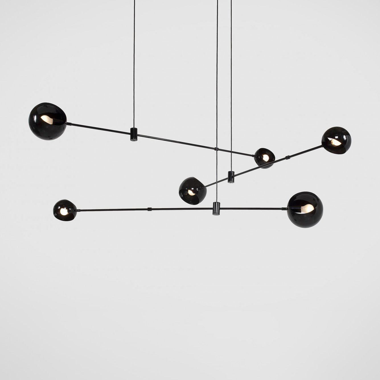 Lustra Chandelier Black Glass Acaba Elegant - Letslighting