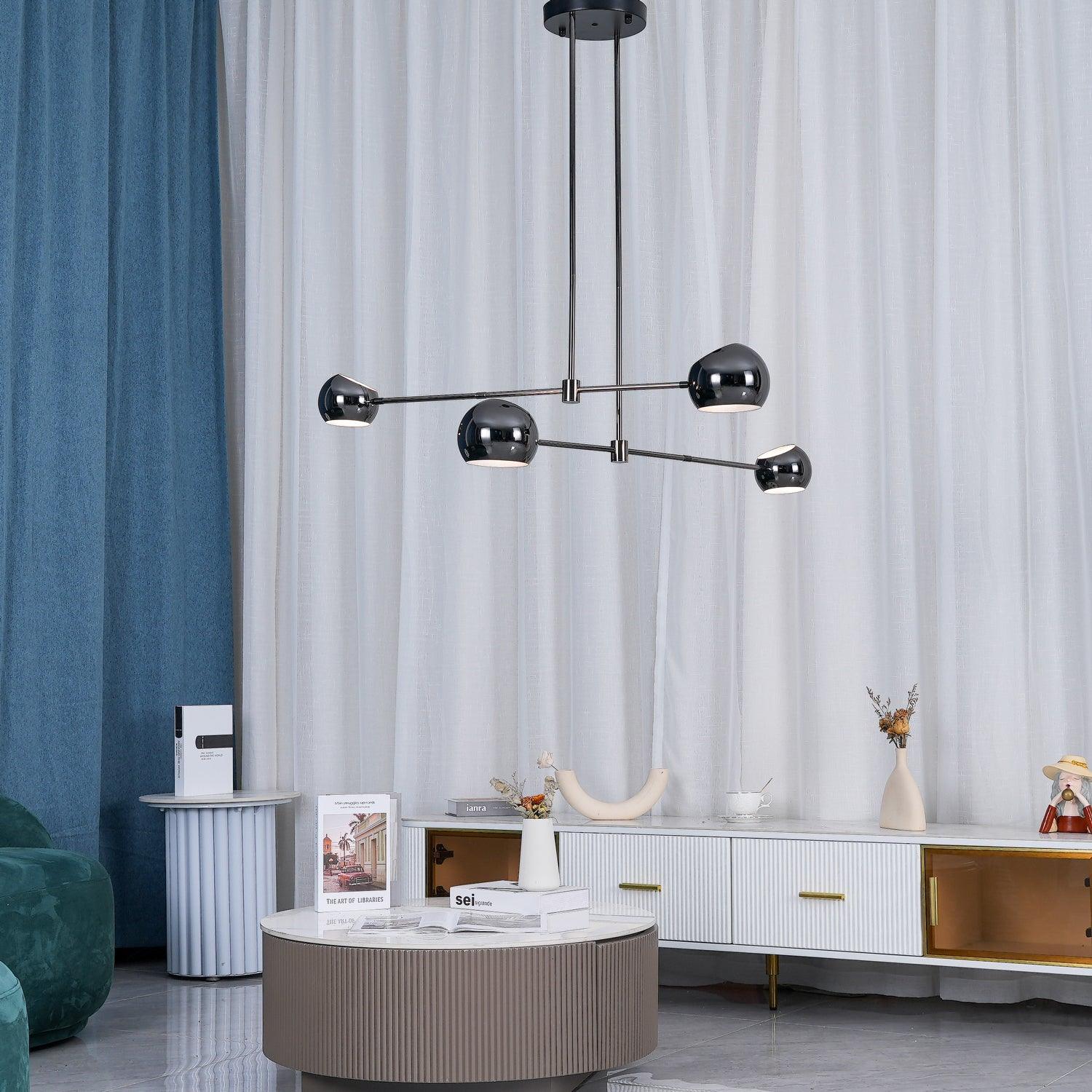 Lustra Chandelier Black Glass Acaba Elegant - Letslighting