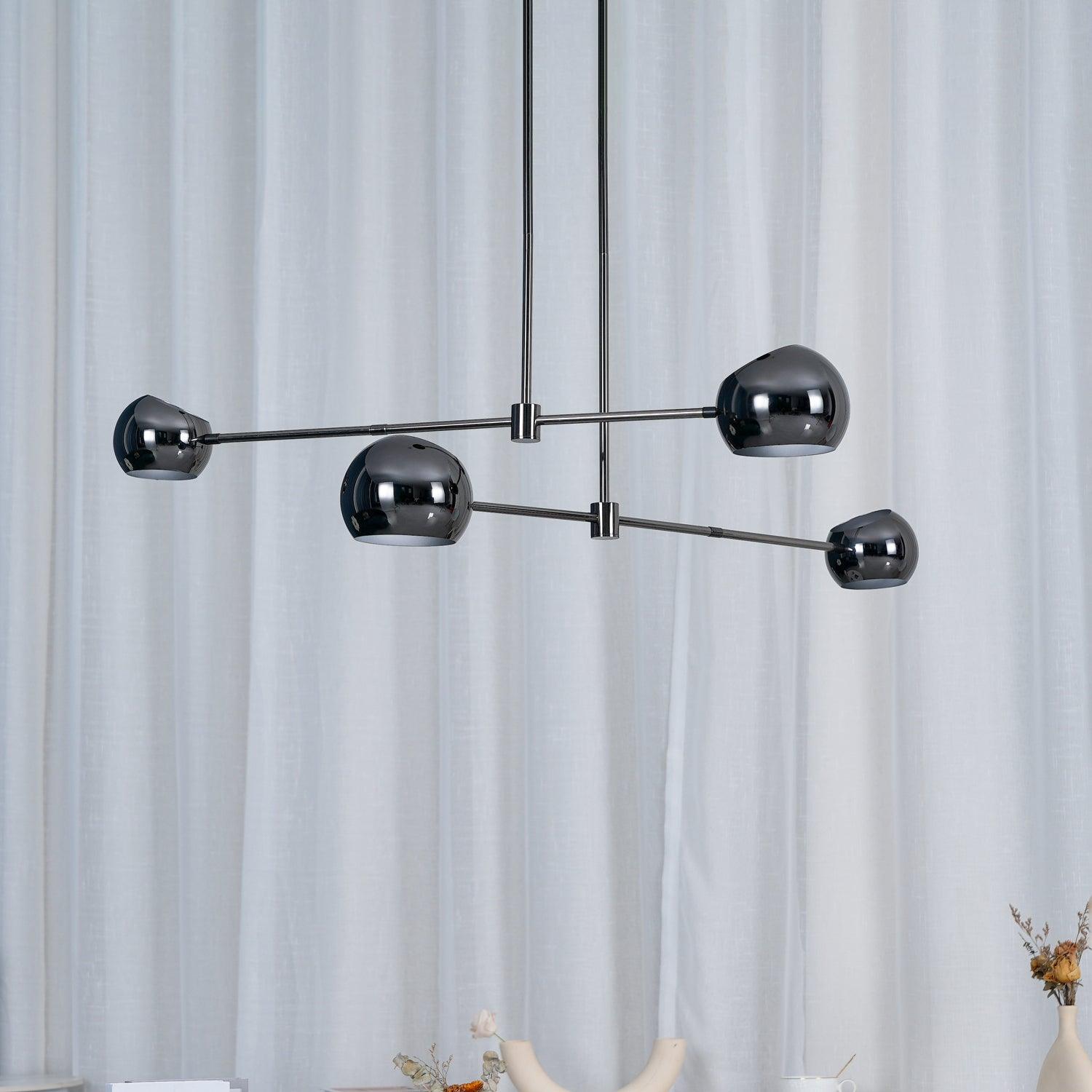Lustra Chandelier Black Glass Acaba Elegant - Letslighting