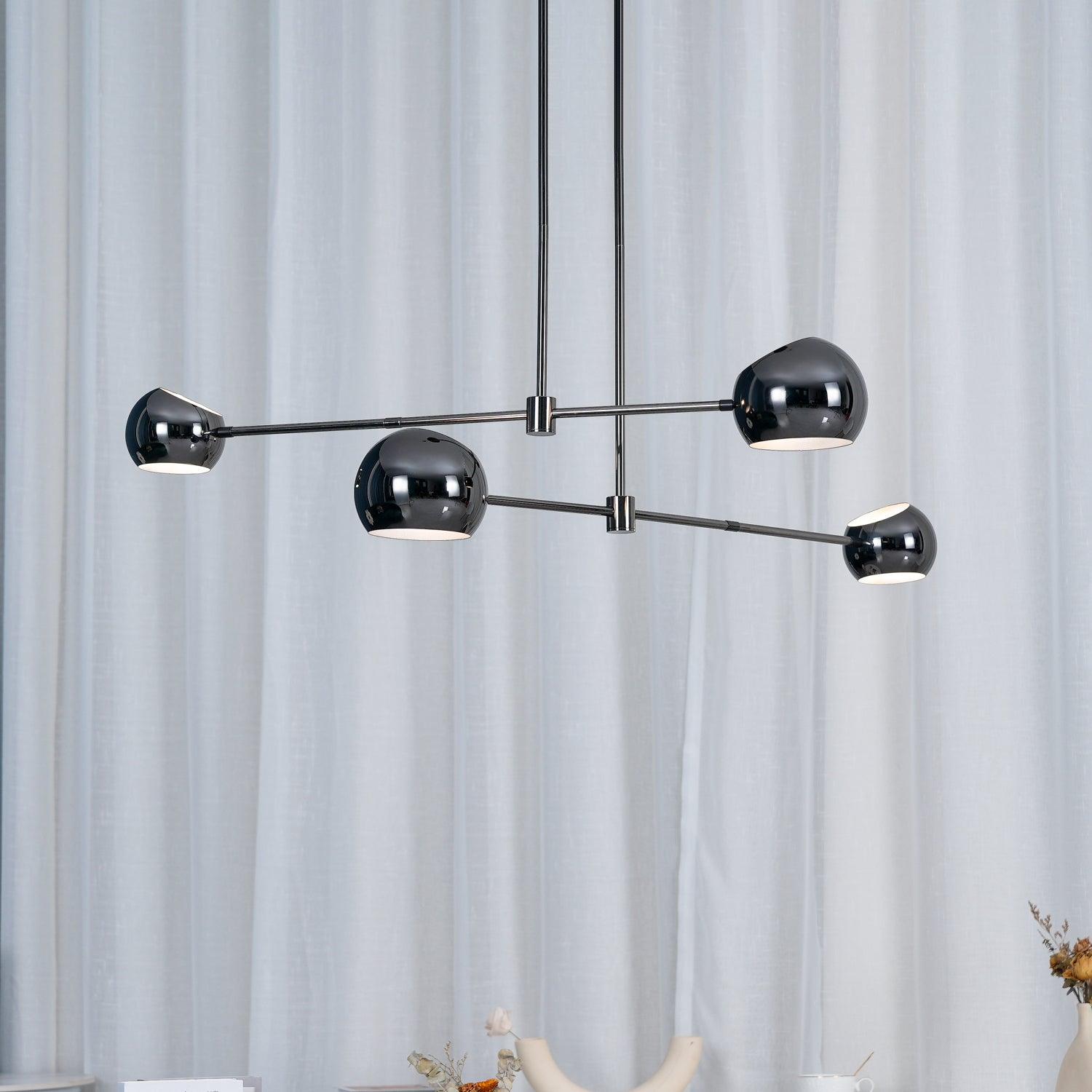 Lustra Chandelier Black Glass Acaba Elegant - Letslighting