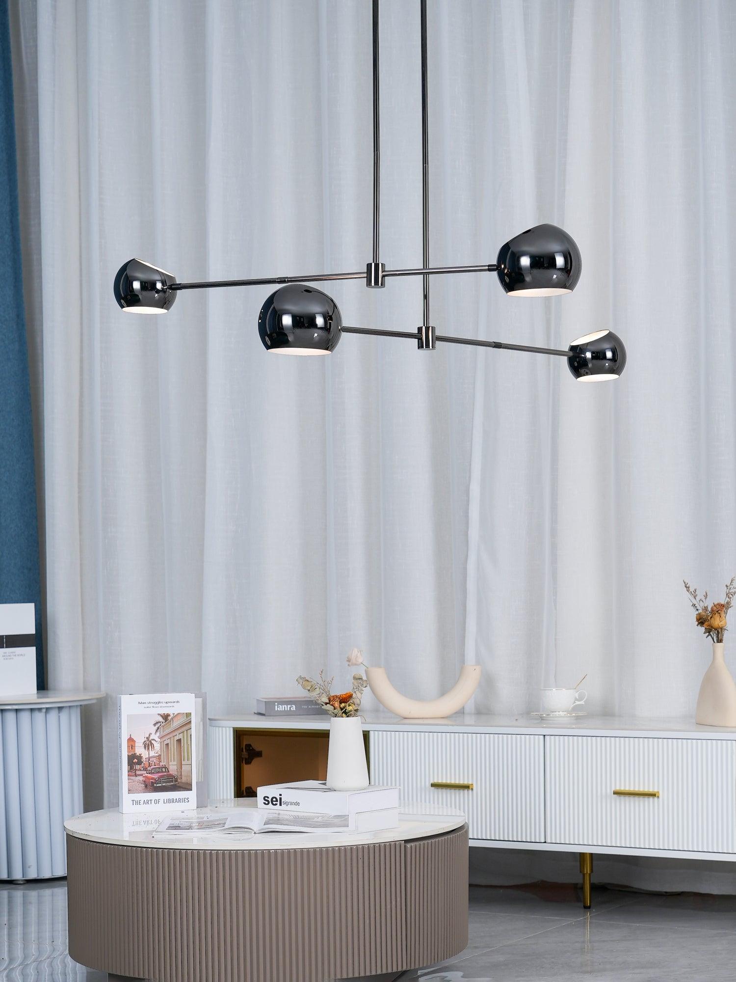 Lustra Chandelier Black Glass Acaba Elegant - Letslighting