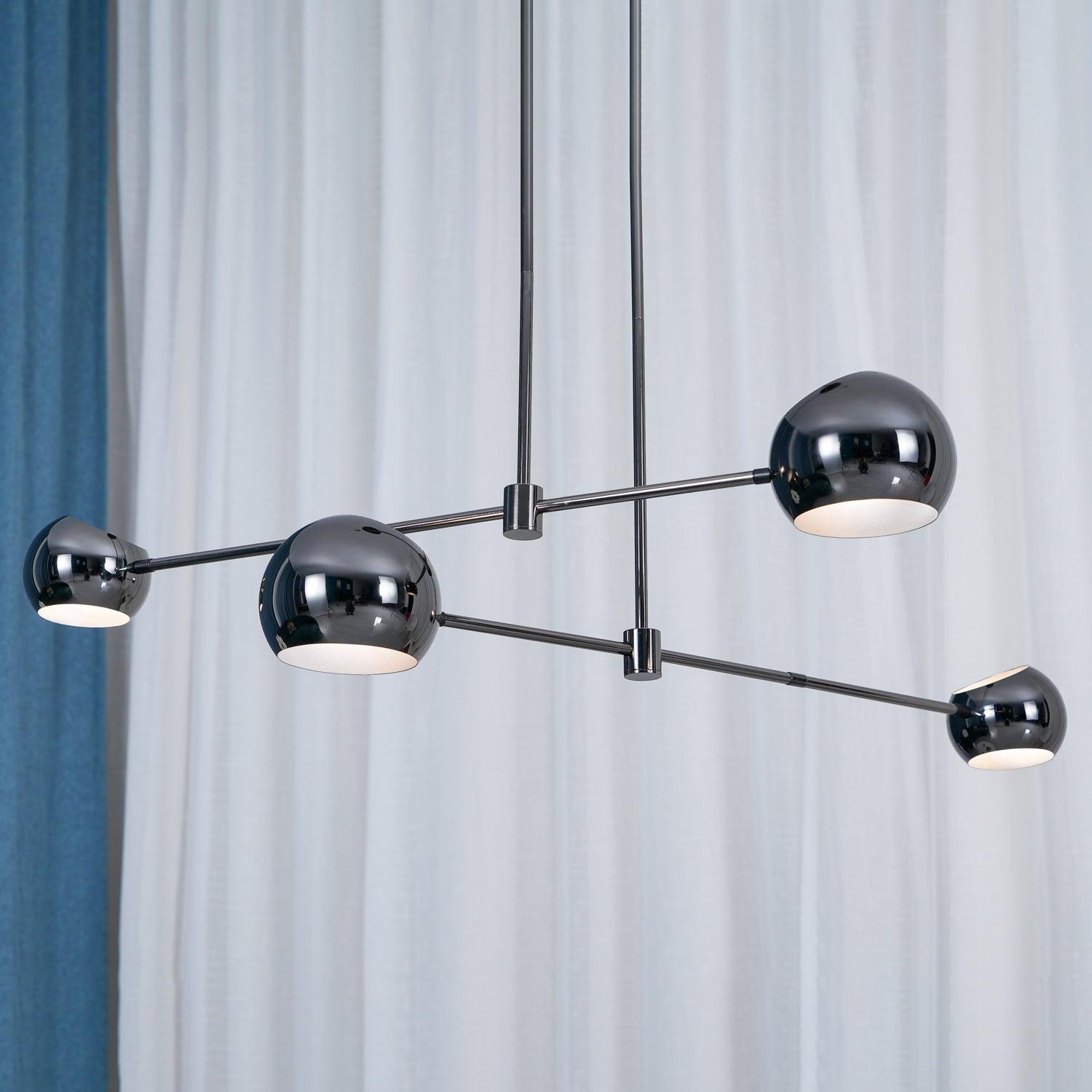 Lustra Chandelier Black Glass Acaba Elegant - Letslighting