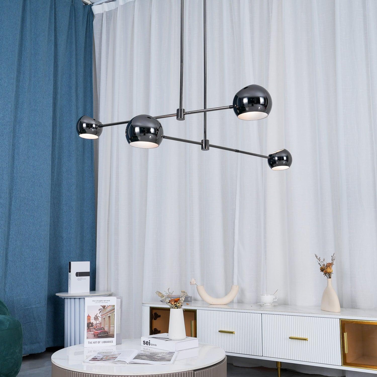Lustra Chandelier Black Glass Acaba Elegant - Letslighting