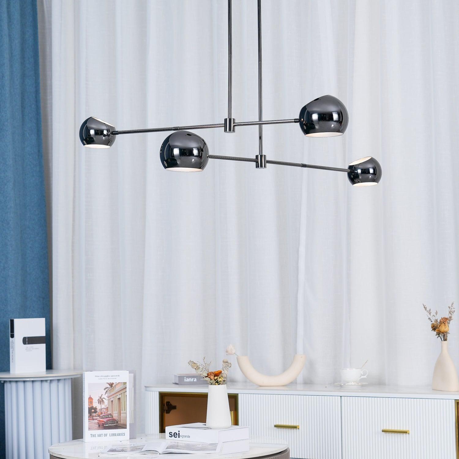 Lustra Chandelier Black Glass Acaba Elegant - Letslighting