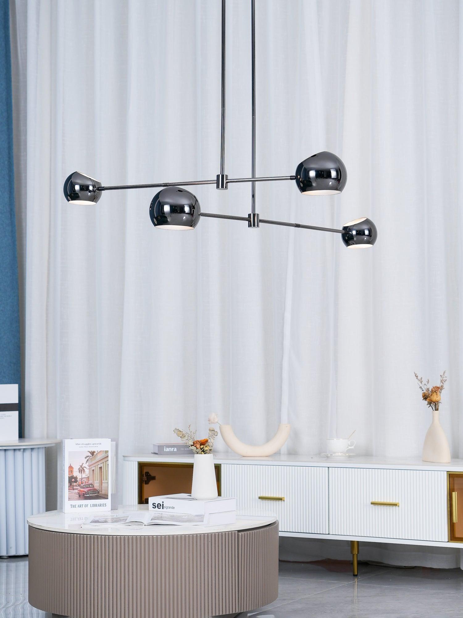 Lustra Chandelier Black Glass Acaba Elegant - Letslighting