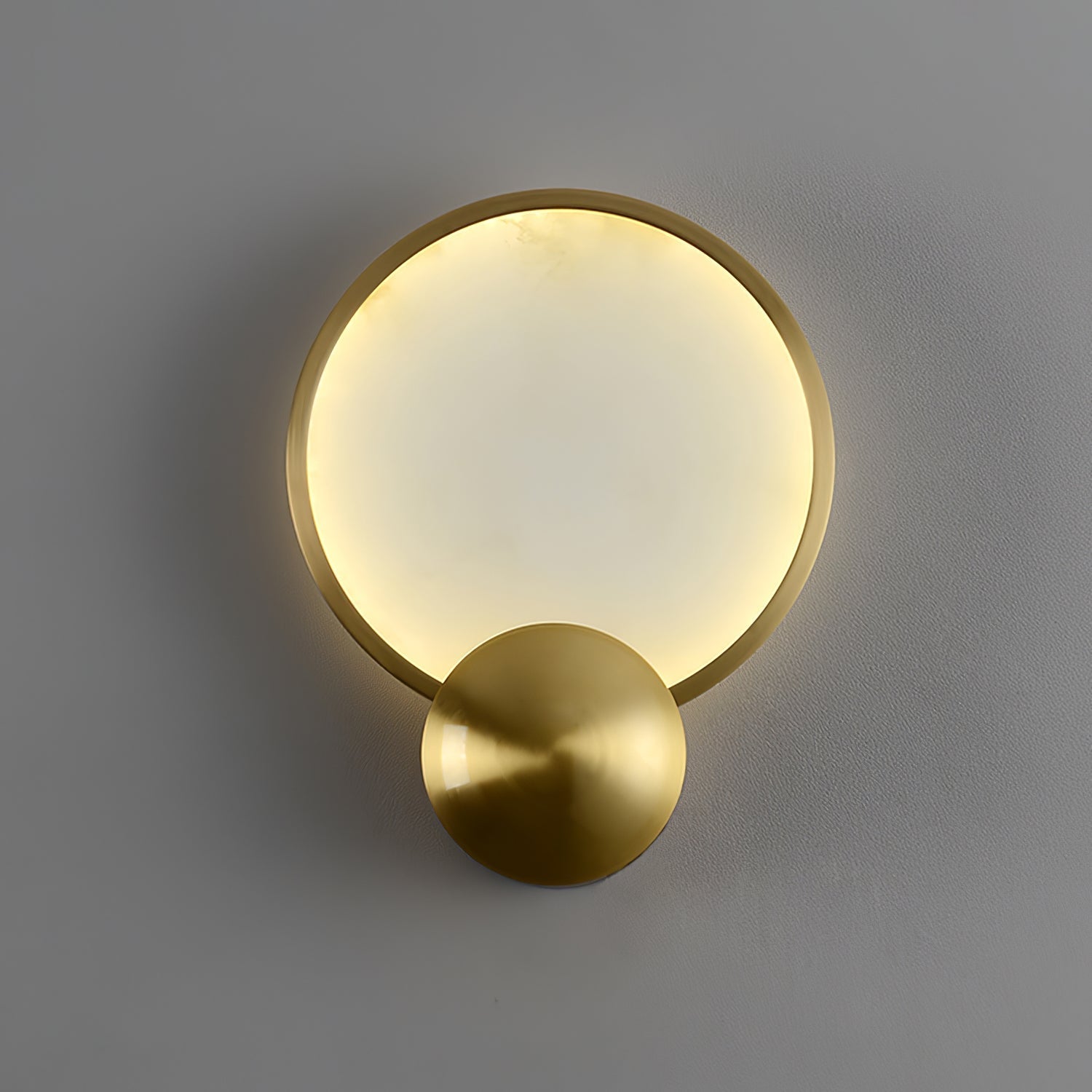 Sol Alabaster Brass Wall Light