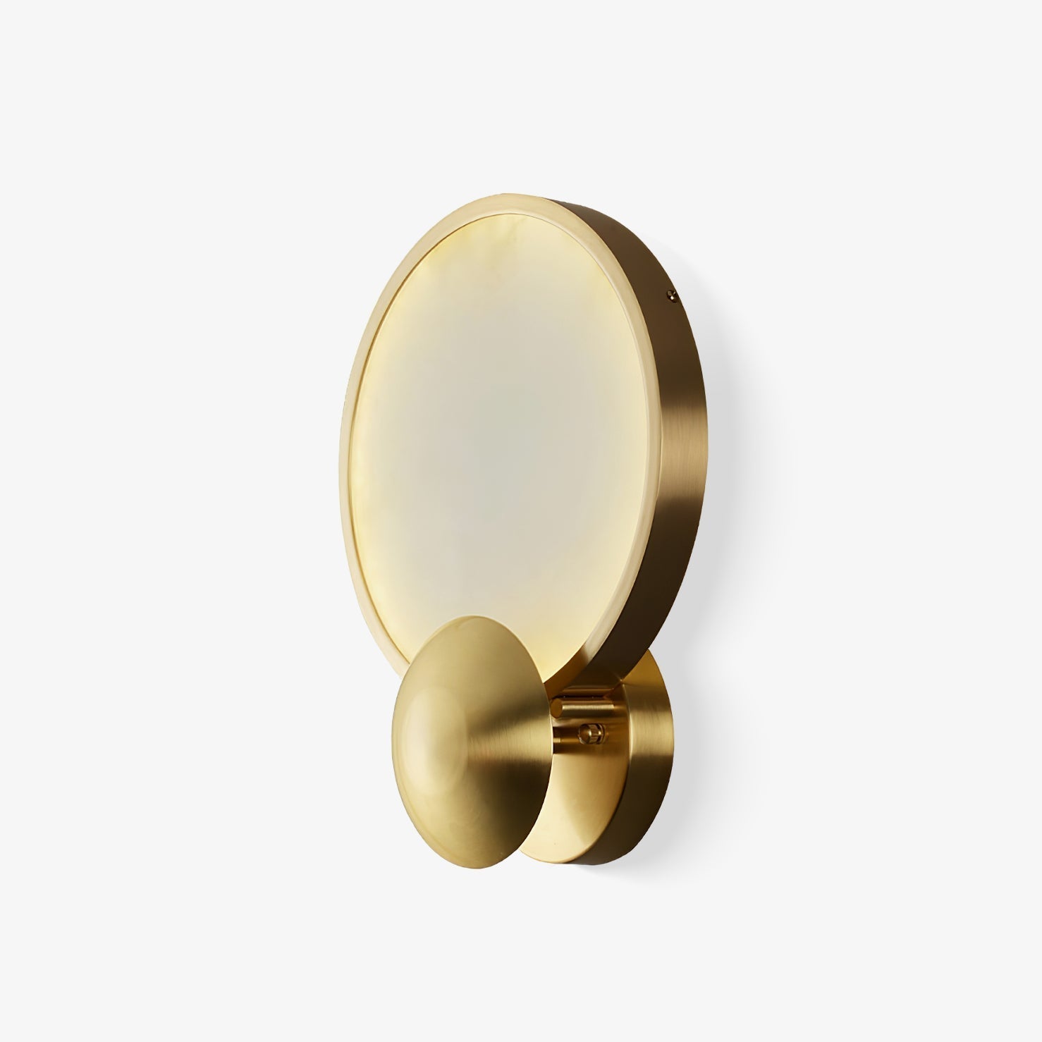 Sol Alabaster Brass Wall Light