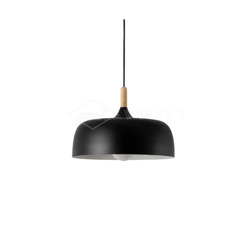 Lustra Pendant Lamp White Shade Wood - Letslighting