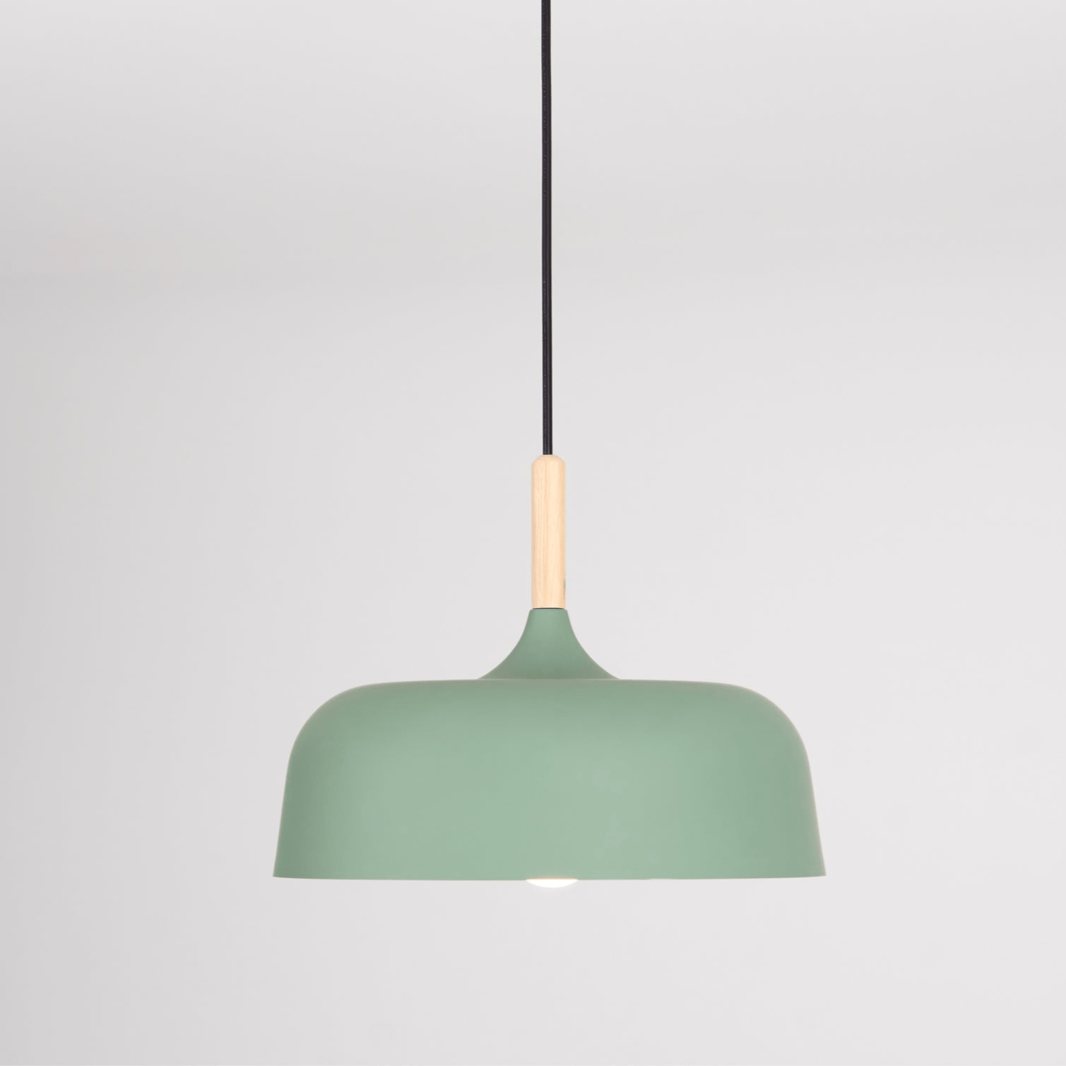 Lustra Pendant Lamp White Shade Wood - Letslighting