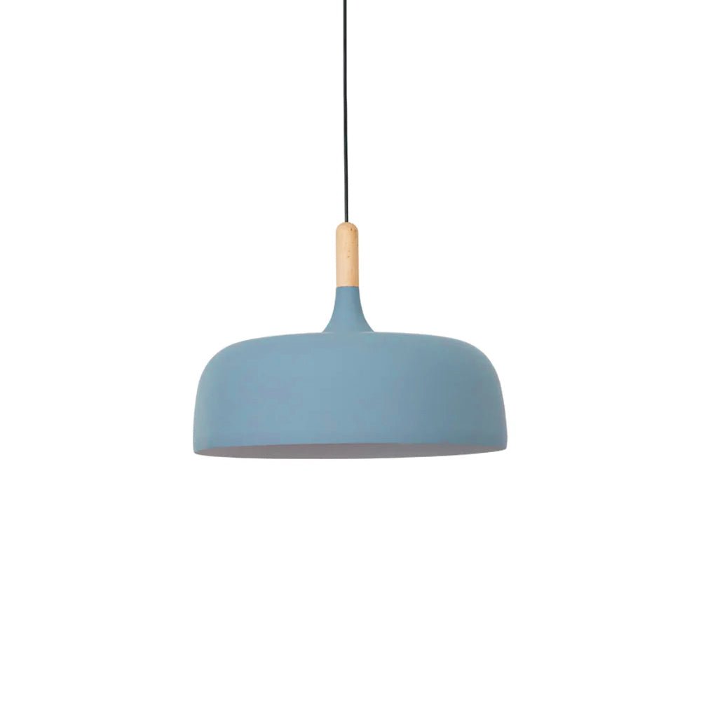 Lustra Pendant Lamp White Shade Wood - Letslighting