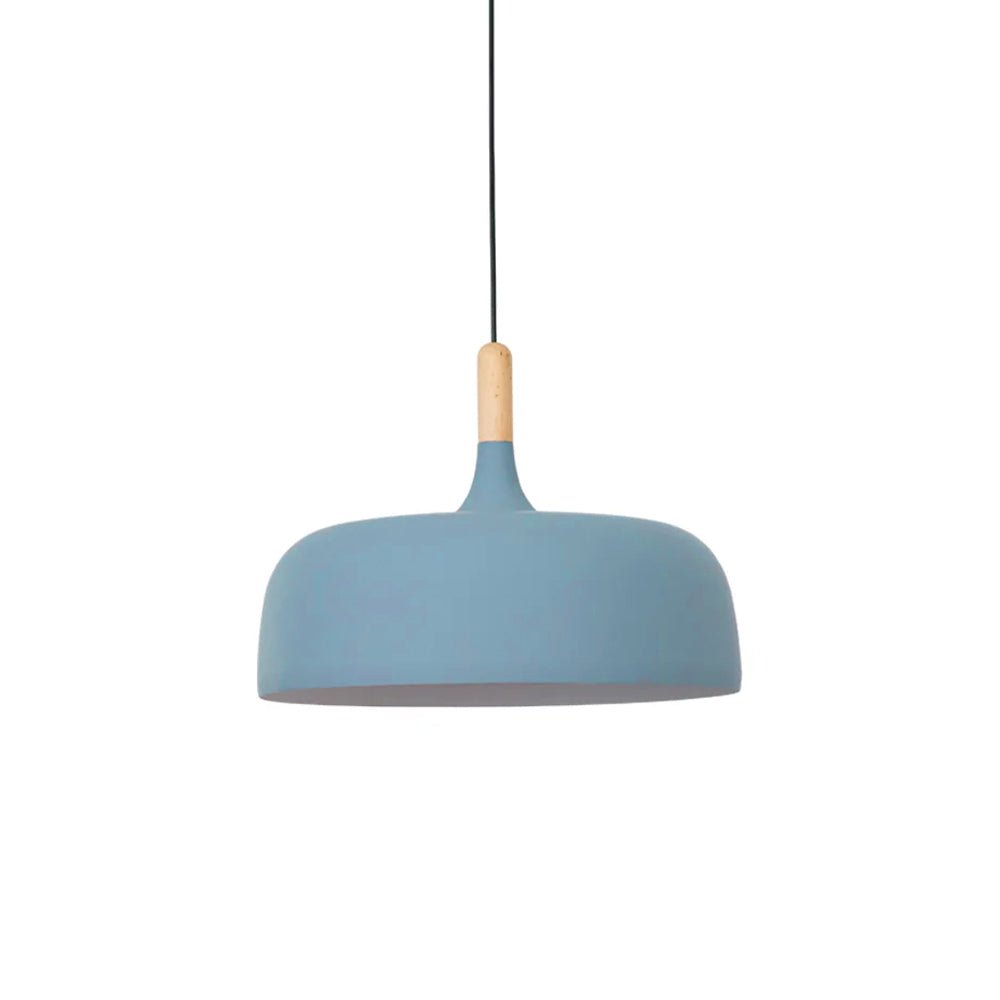 Lustra Pendant Lamp White Shade Wood - Letslighting