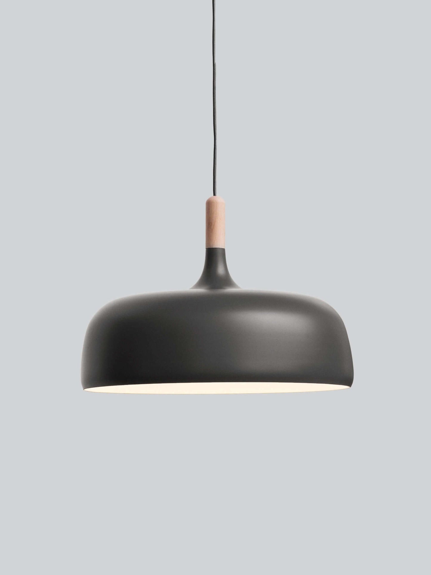 Lustra Pendant Lamp White Shade Wood - Letslighting
