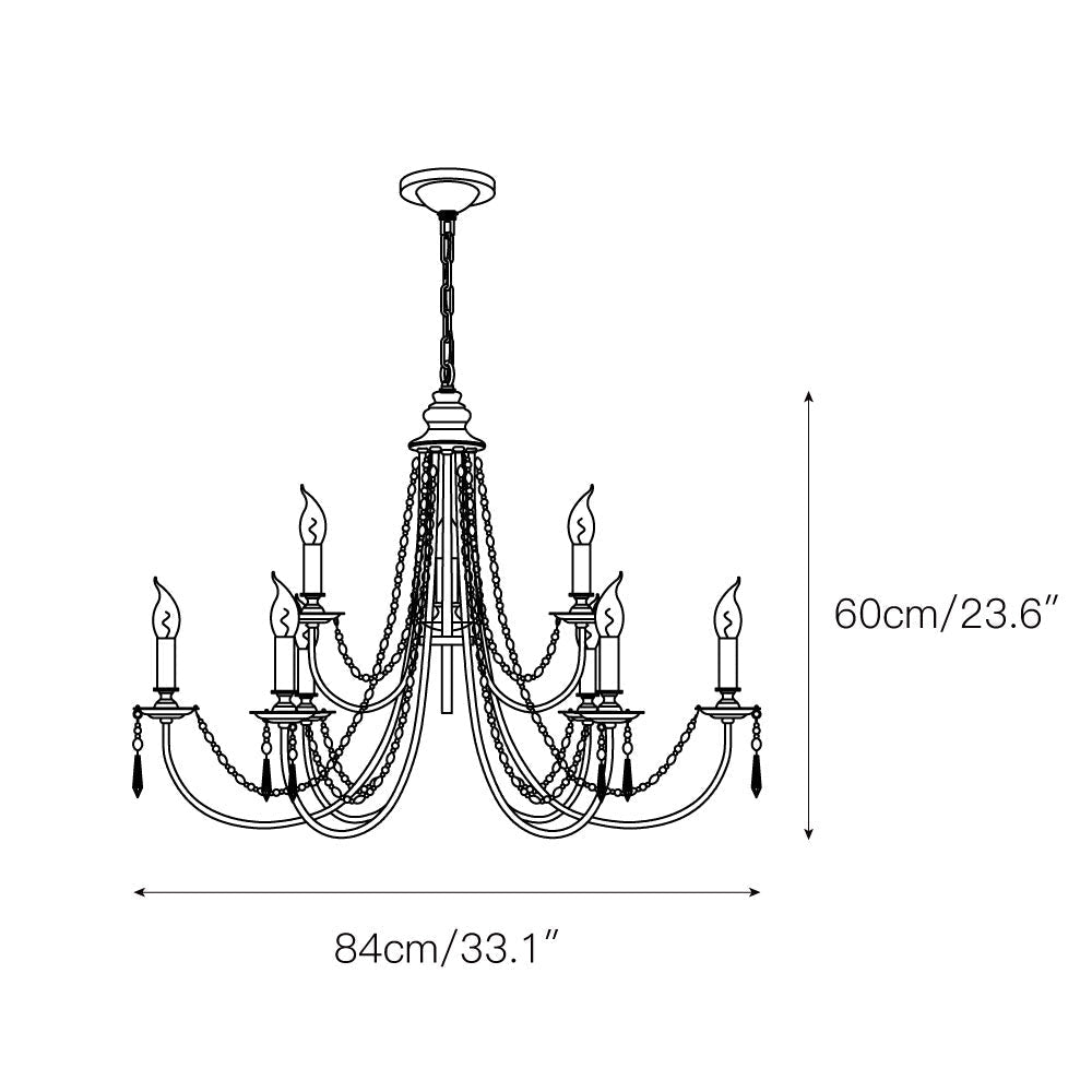 Seraphine Crystal Gold Chandelier - Letslighting