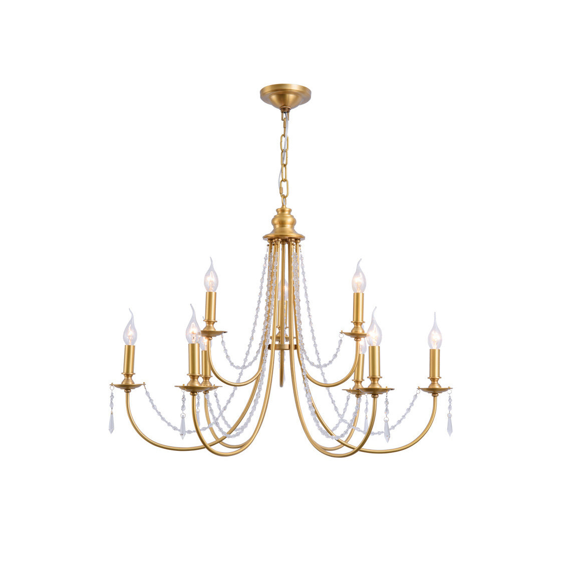Seraphine Crystal Gold Chandelier - Letslighting