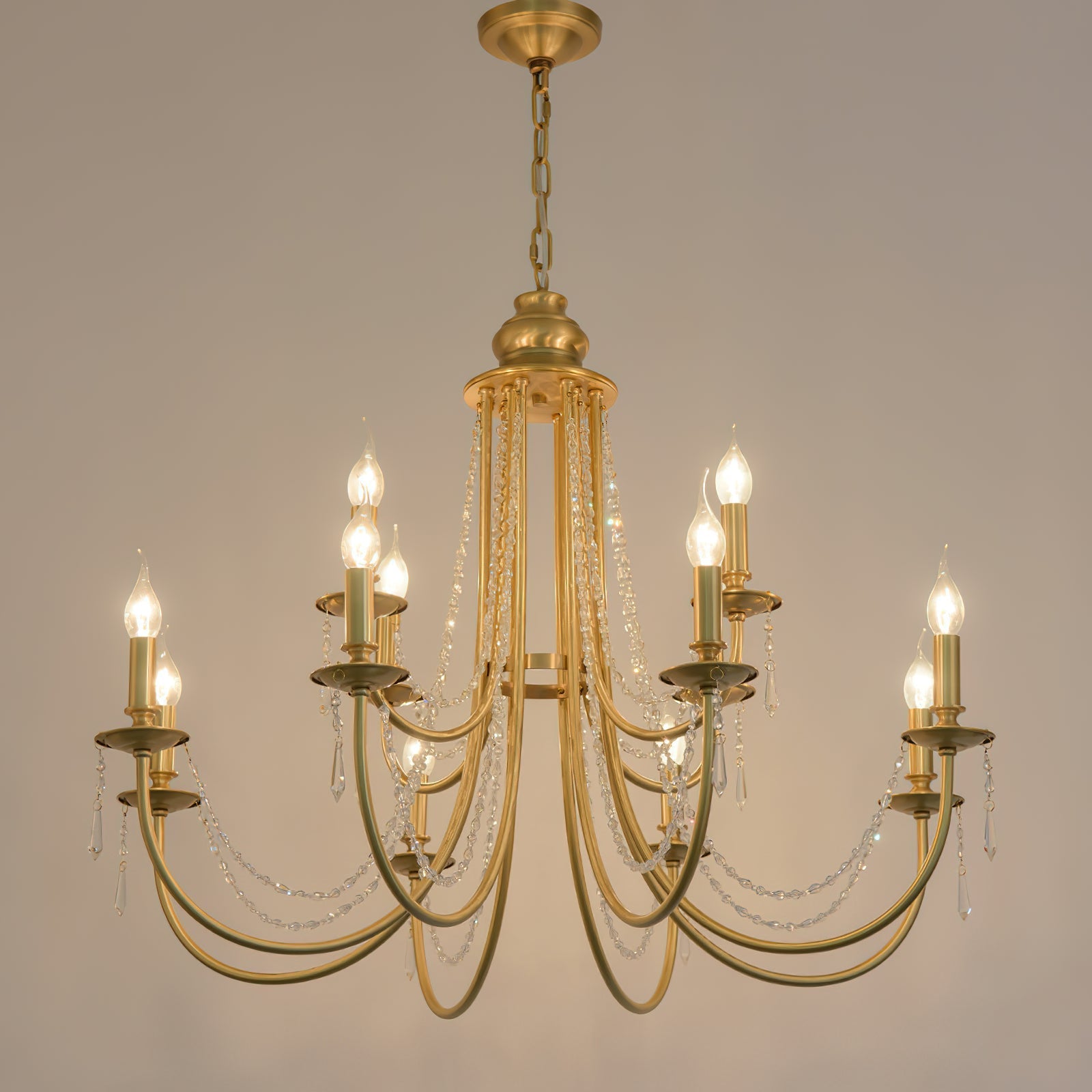 Seraphine Crystal Gold Chandelier - Letslighting