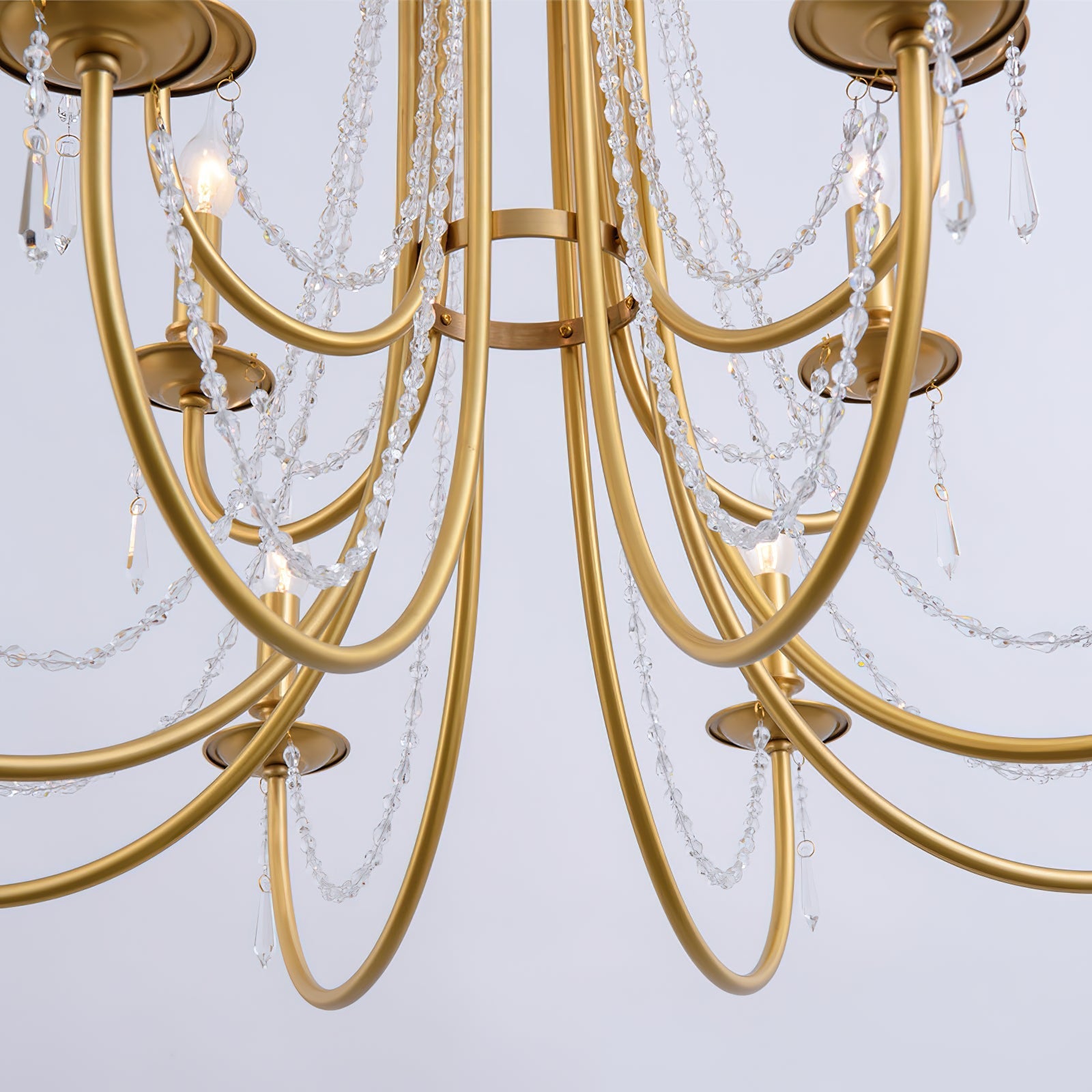Seraphine Crystal Gold Chandelier - Letslighting