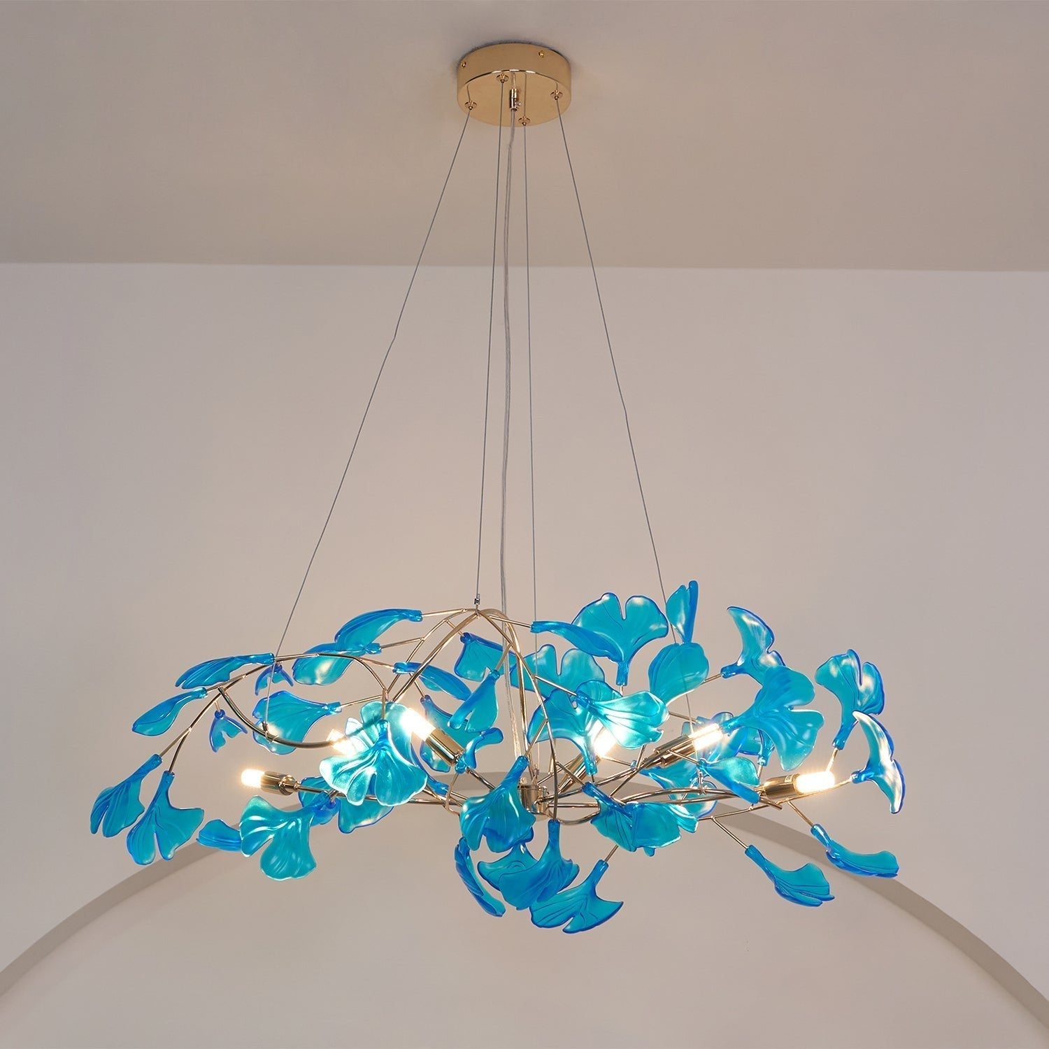Eurvinen Luxury Ginkgo Leaf Chandelier - Letslighting