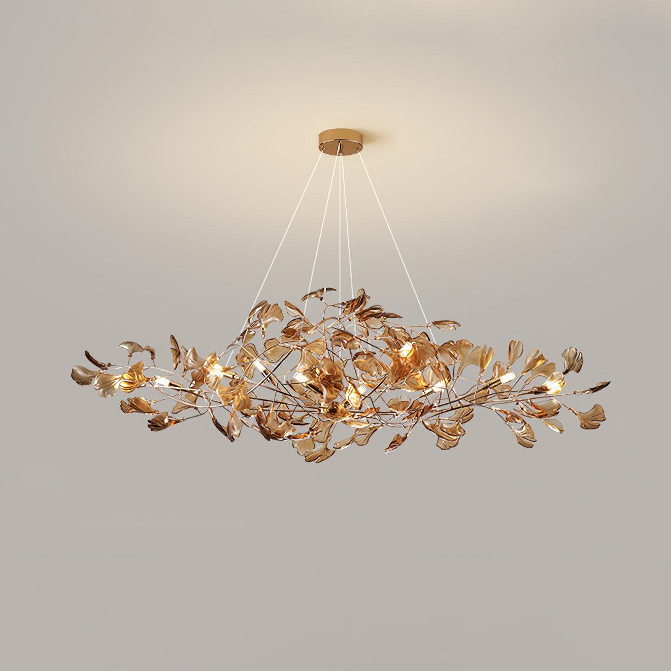 Eurvinen Luxury Ginkgo Leaf Chandelier - Letslighting