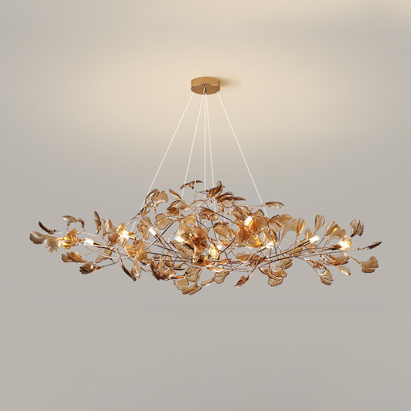 Eurvinen Luxury Ginkgo Leaf Chandelier - Letslighting