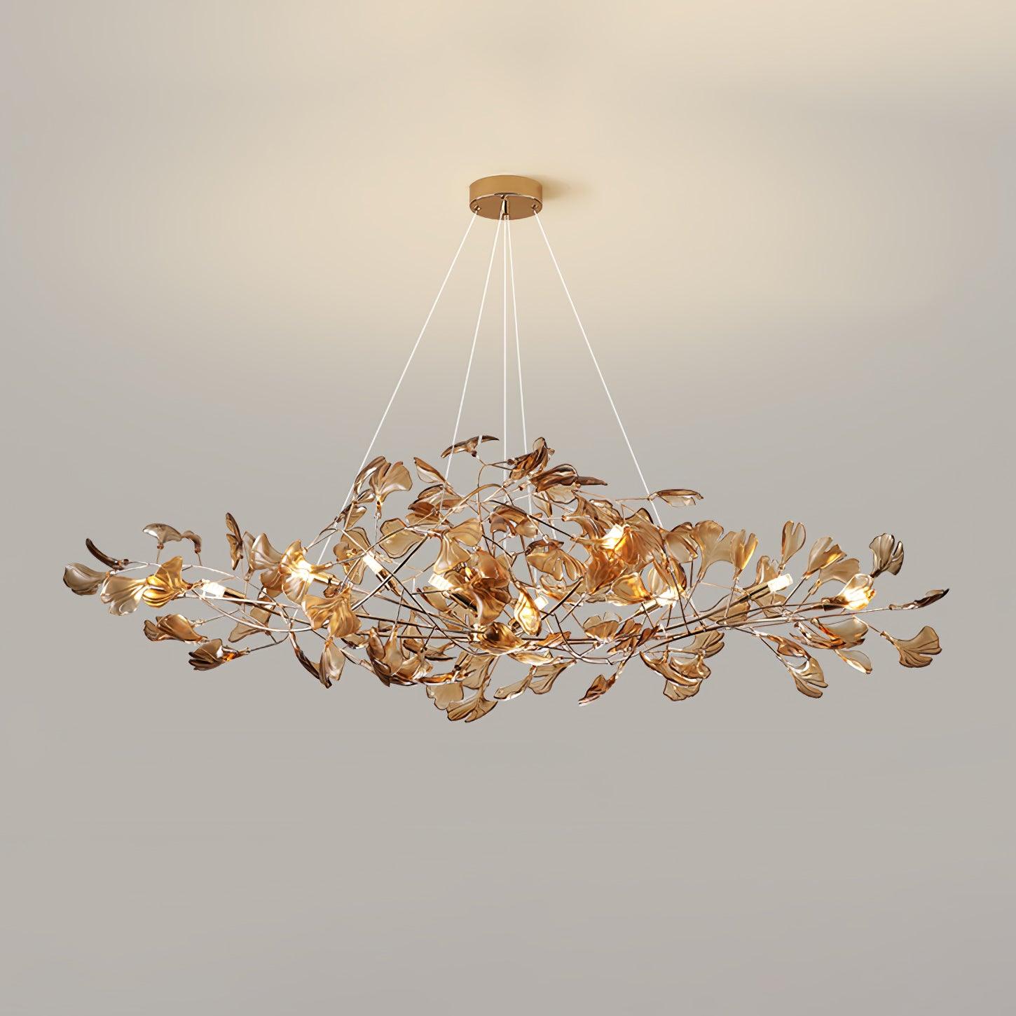Eurvinen Luxury Ginkgo Leaf Chandelier - Letslighting