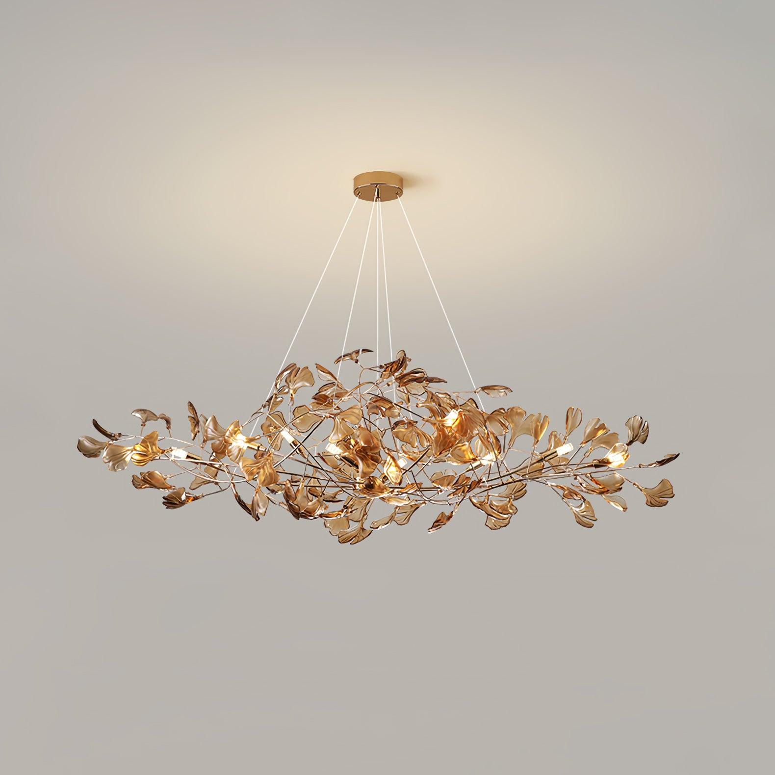 Eurvinen Luxury Ginkgo Leaf Chandelier - Letslighting