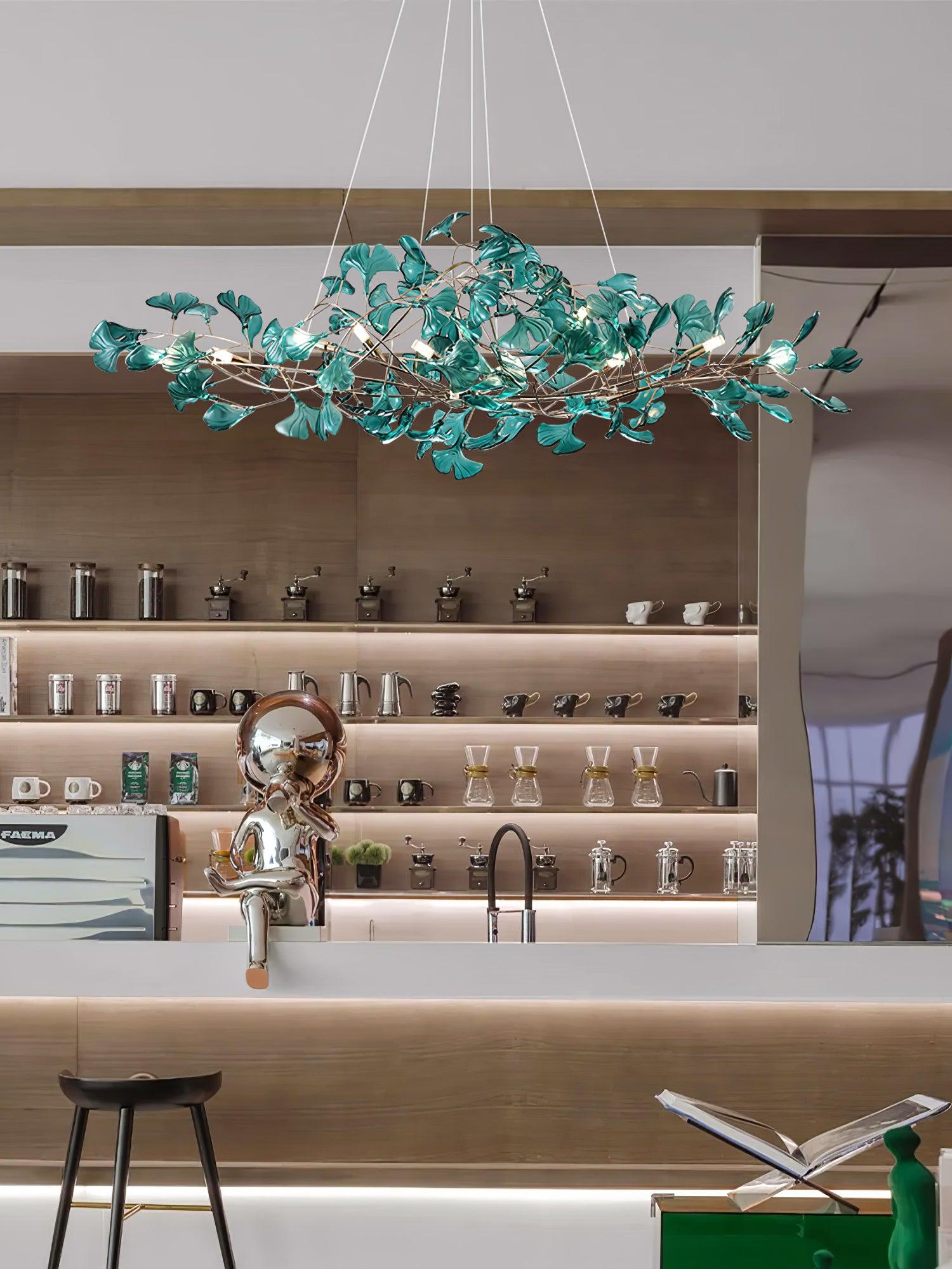 Eurvinen Luxury Ginkgo Leaf Chandelier - Letslighting