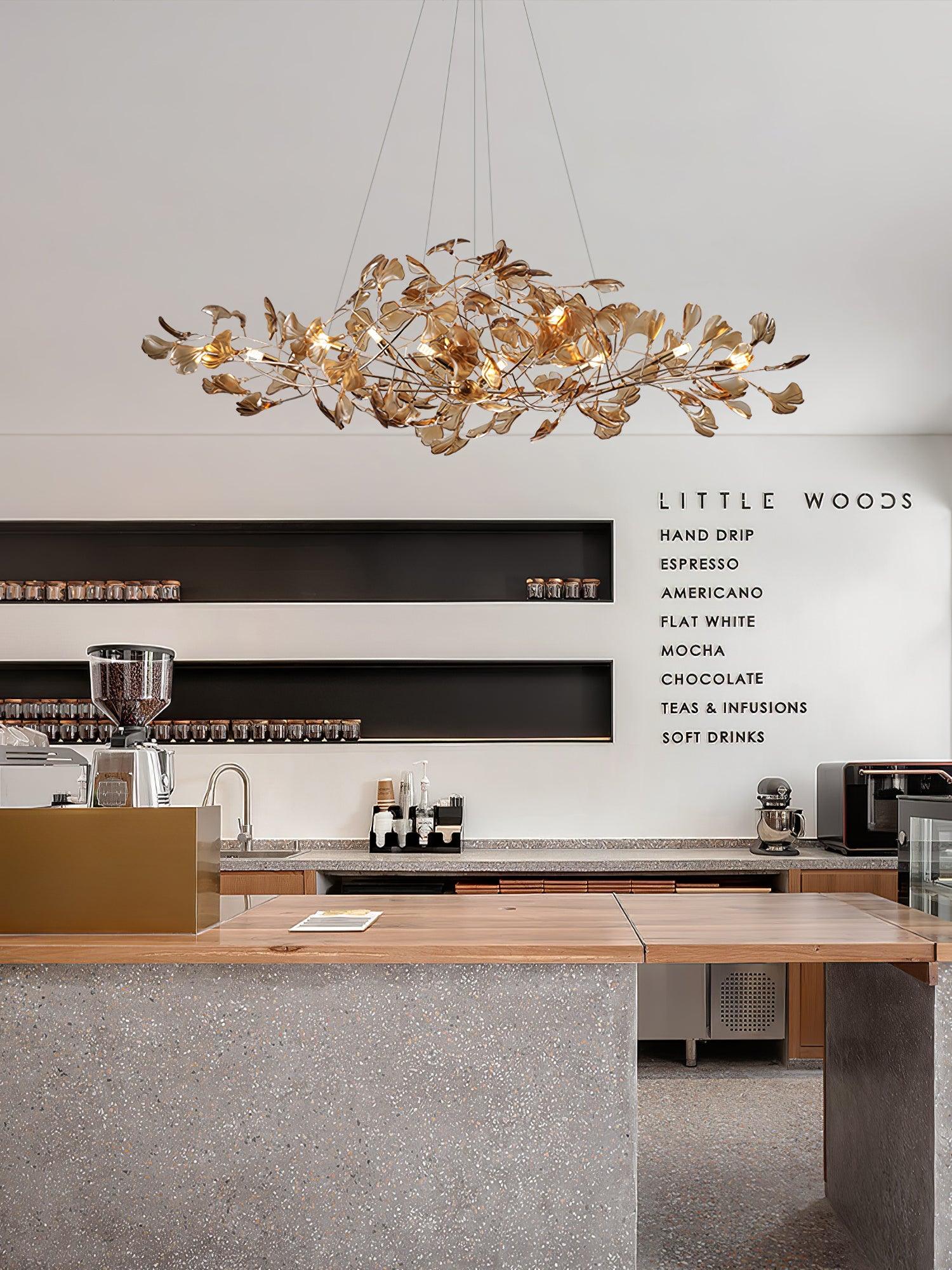 Eurvinen Luxury Ginkgo Leaf Chandelier - Letslighting