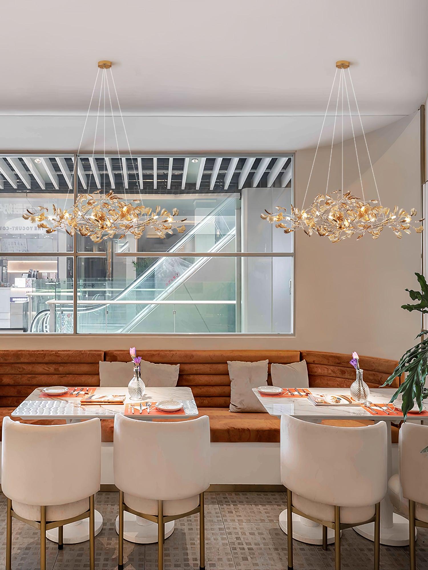 Eurvinen Luxury Ginkgo Leaf Chandelier - Letslighting