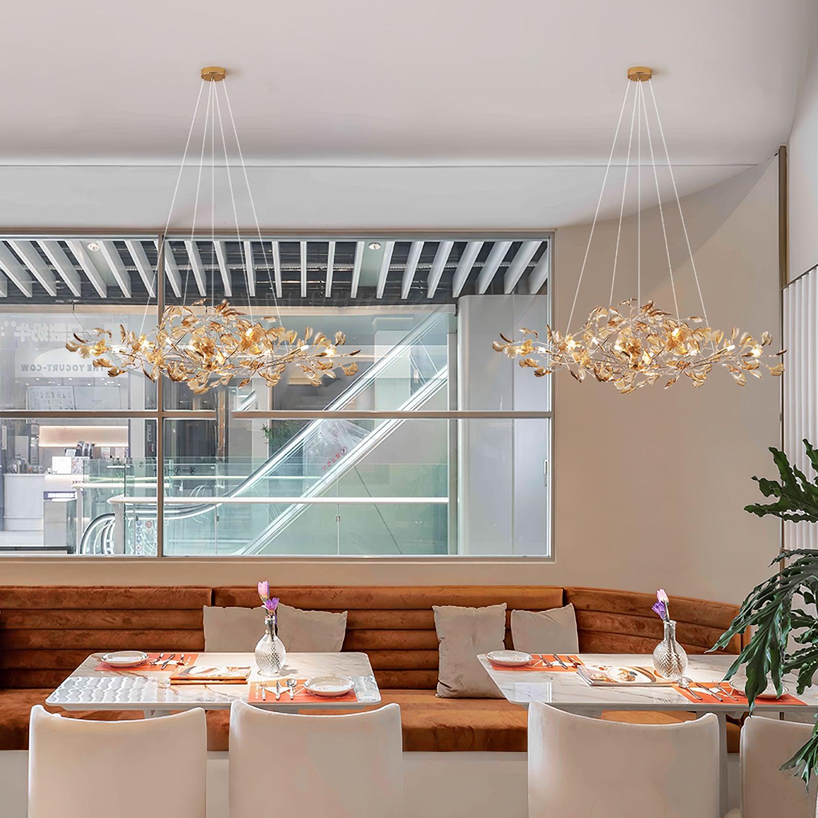 Eurvinen Luxury Ginkgo Leaf Chandelier - Letslighting