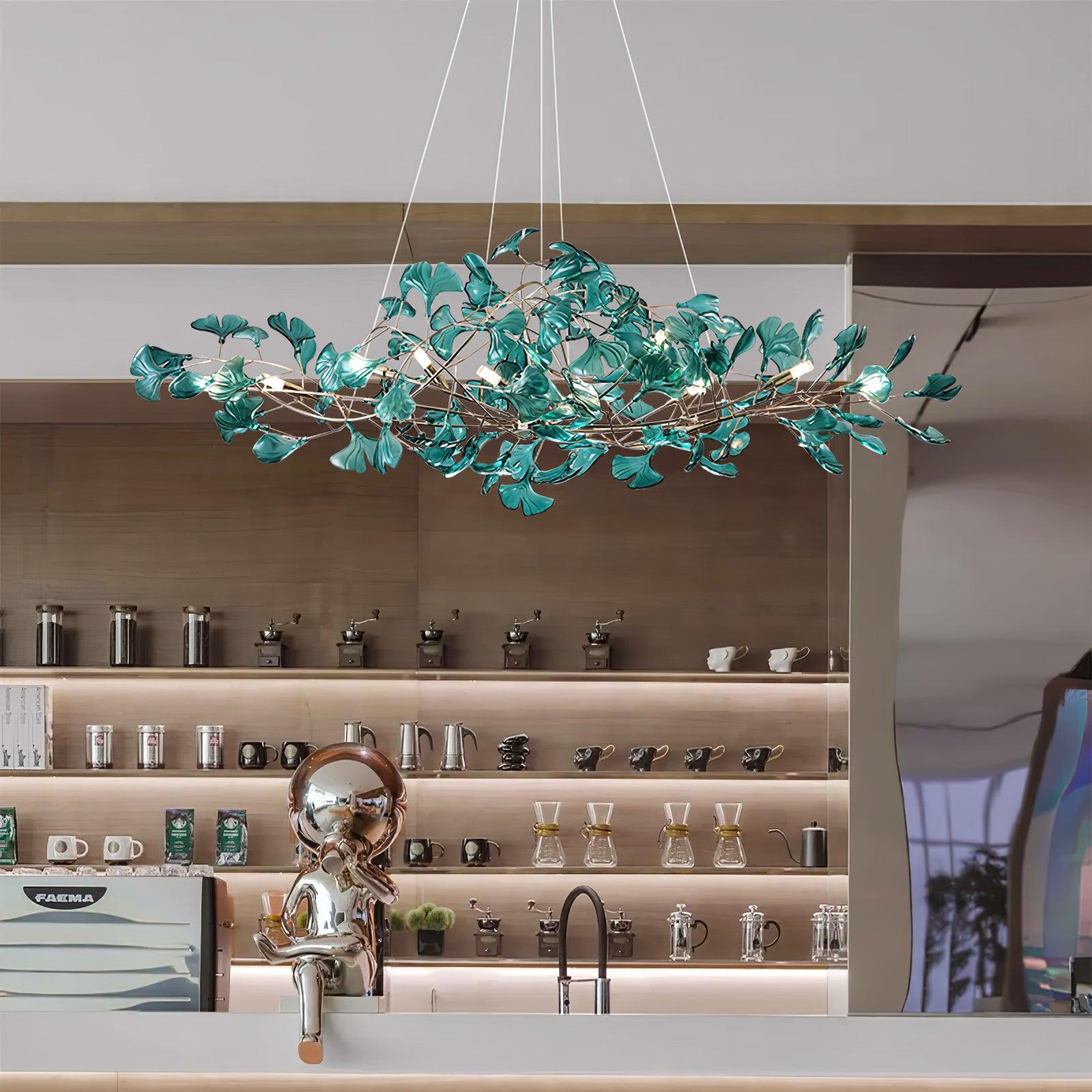 Eurvinen Luxury Ginkgo Leaf Chandelier - Letslighting