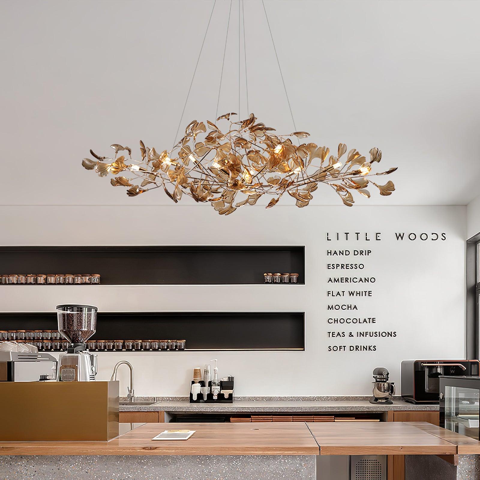 Eurvinen Luxury Ginkgo Leaf Chandelier - Letslighting