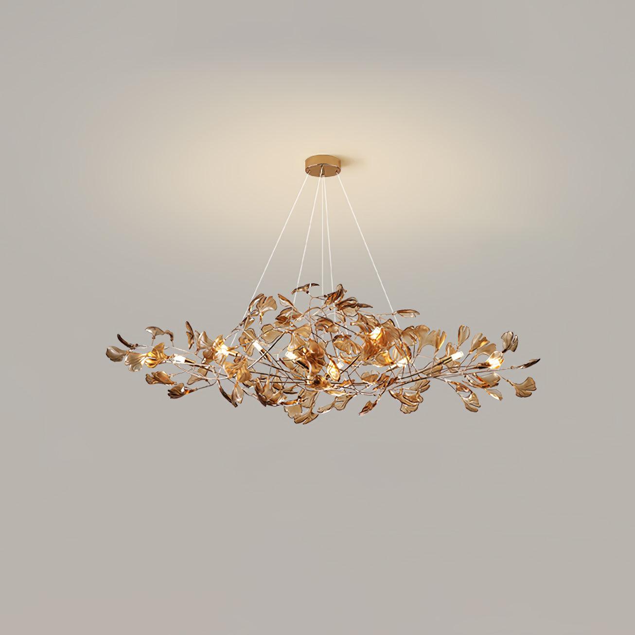 Eurvinen Luxury Ginkgo Leaf Chandelier - Letslighting